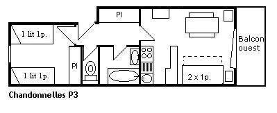 Vacanze in montagna Appartamento 2 stanze per 4 persone (P3) - Résidence les Chandonnelles II - Méribel