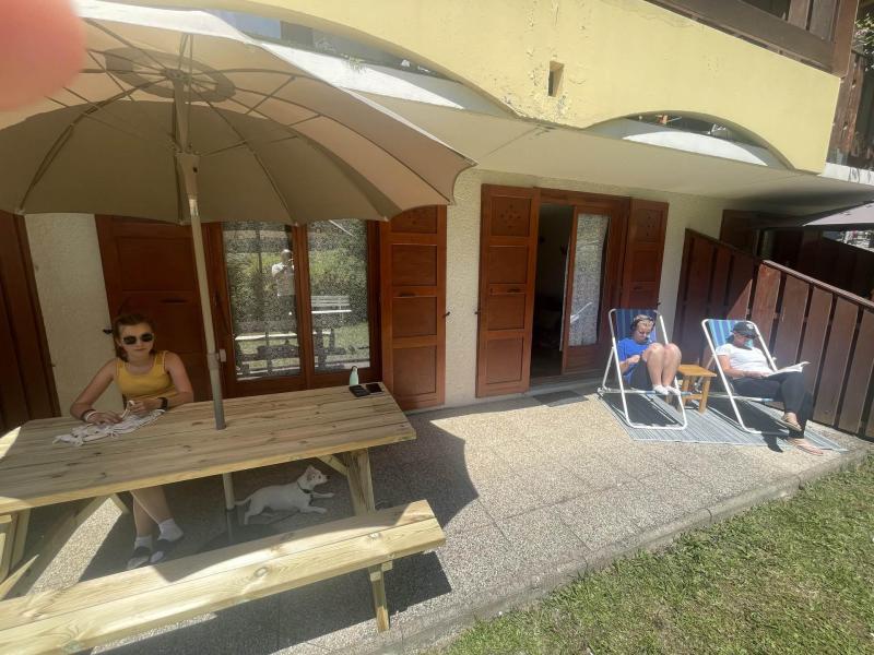 Urlaub in den Bergen 2-Zimmer-Holzhütte für 4 Personen (402) - Résidence les Choseaux - Valloire - Terrasse