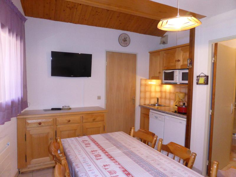 Vakantie in de bergen Appartement 3 kamers 5 personen (816) - Résidence les Combettes - Les Contamines-Montjoie - Woonkamer