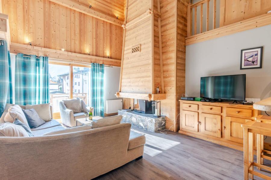 Holiday in mountain resort 5 room duplex apartment 10 people (4) - Résidence les Cordettes - Morzine - Living room