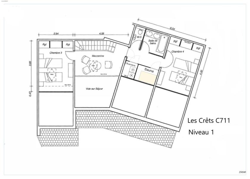 Vacances en montagne Appartement 5 pièces duplex 8 personnes (711) - Résidence les Crets - Méribel-Mottaret