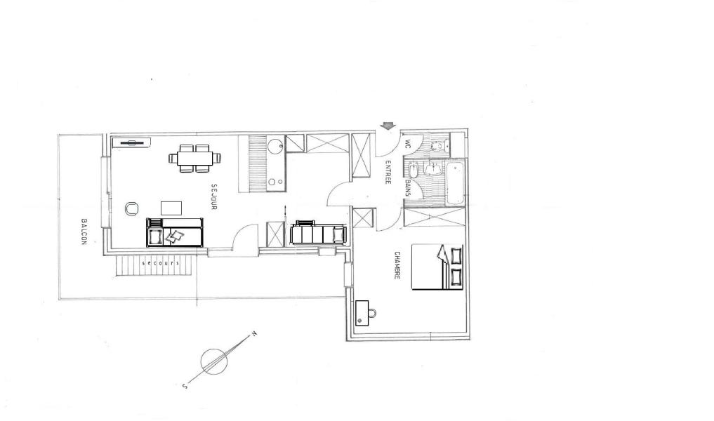 Vacances en montagne Appartement 2 pièces coin montagne 6 personnes (31R) - Résidence les Dauphinelles - Méribel - Séjour