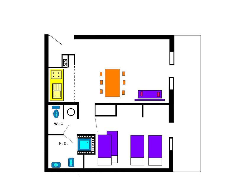 Vacances en montagne Appartement 2 pièces 6 personnes (009) - Résidence les Edelweiss - Vars