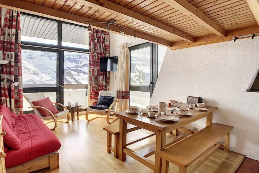 Vakantie in de bergen Appartement duplex 2 kamers 6 personen (601) - Résidence les Evons - Les Menuires - Woonkamer