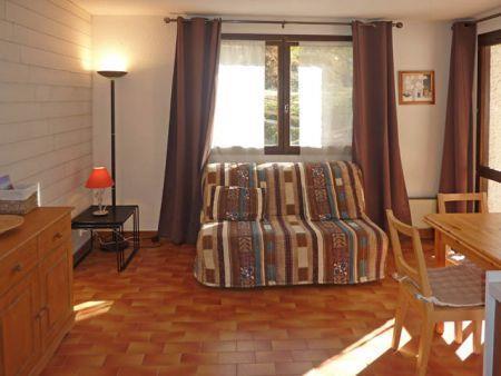 Holiday in mountain resort Studio sleeping corner 4 people (482) - Résidence les Flocons - Les Orres - Living room