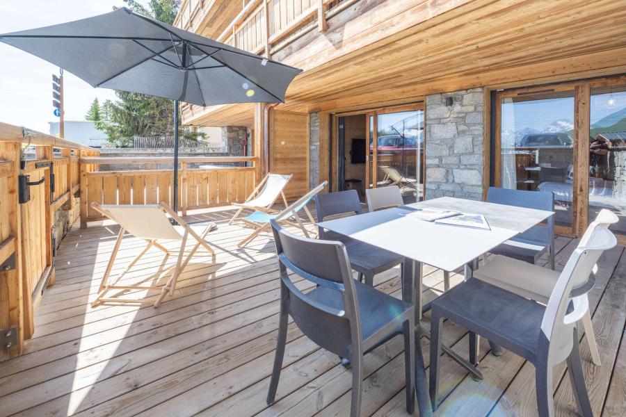 Vakantie in de bergen Appartement 2 kamers bergnis 4 personen (002) - Résidence Les Gentianes - Alpe d'Huez - Balkon