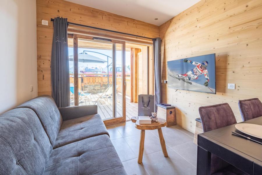 Vakantie in de bergen Appartement 2 kamers bergnis 4 personen (002) - Résidence Les Gentianes - Alpe d'Huez - Woonkamer