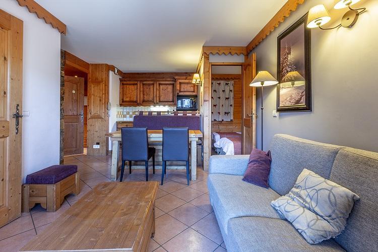 Vakantie in de bergen Appartement 3 kamers 6 personen (A6) - Résidence les Hauts Bois - La Plagne - Woonkamer