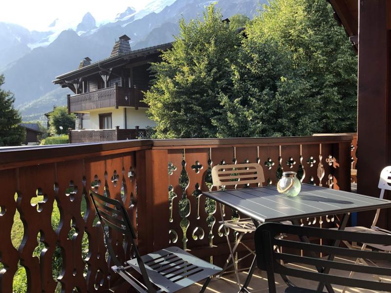 Urlaub in den Bergen 2-Zimmer-Holzhütte für 6 Personen (Albert Ier n°13) - Résidence les Hauts de Chavants - Les Houches - Balkon