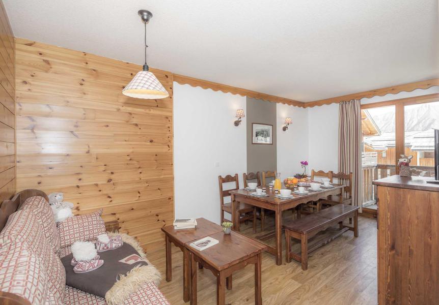 Holiday in mountain resort 3 room duplex apartment 10 people - Résidence les Hauts de Préclaux - Les Orres - Living room