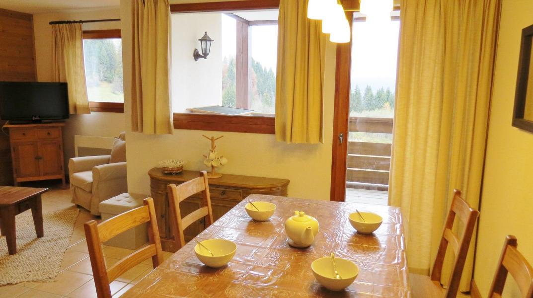 Urlaub in den Bergen 3-Zimmer-Appartment für 7 Personen (B01) - Résidence les Jardins Alpins - Morillon - Wohnzimmer