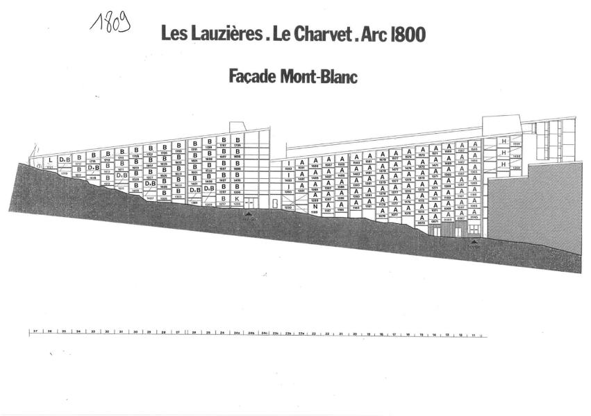 Holiday in mountain resort Résidence les Lauzières - Les Arcs - Plan