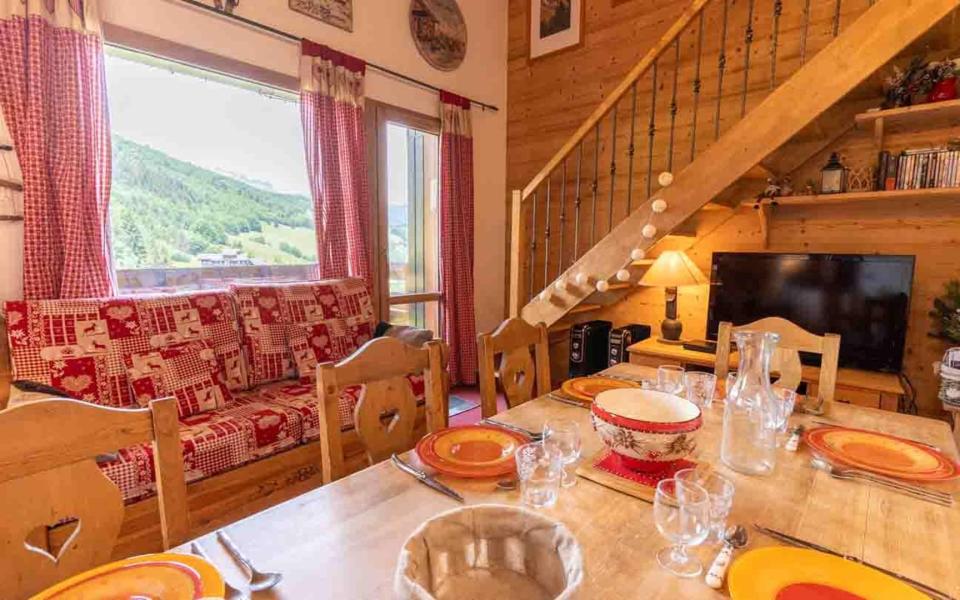 Urlaub in den Bergen 4 Zimmer Maisonettewohnung für 8 Personen (G266) - Résidence les Marches - Valmorel - Wohnzimmer