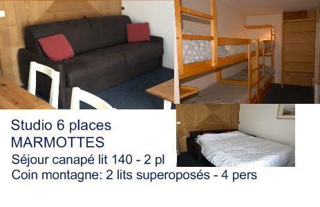 Vacanze in montagna Studio per 6 persone (A3) - Résidence les Marmottes - Gourette - Soggiorno