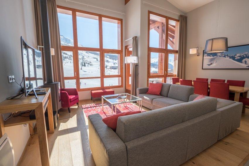 Urlaub in den Bergen 5 Zimmer Appartement für 7-9 Personen (501) - Résidence les Monarques - Les Arcs - Wohnzimmer