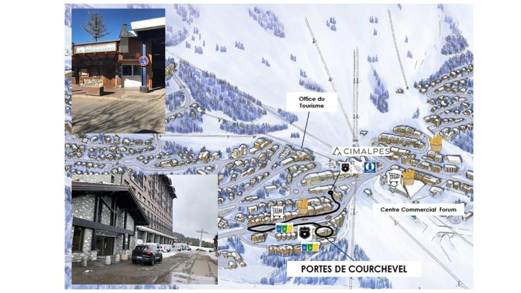 Holiday in mountain resort Résidence les Portes de Courchevel - Courchevel - Plan