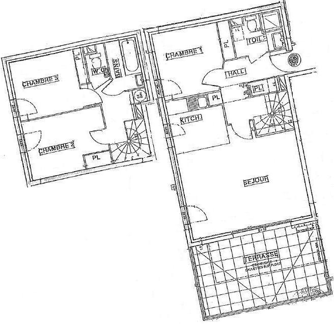 Vacances en montagne Appartement duplex 4 pièces 8 personnes (08 R) - Résidence les Presles - Peisey-Vallandry - Plan