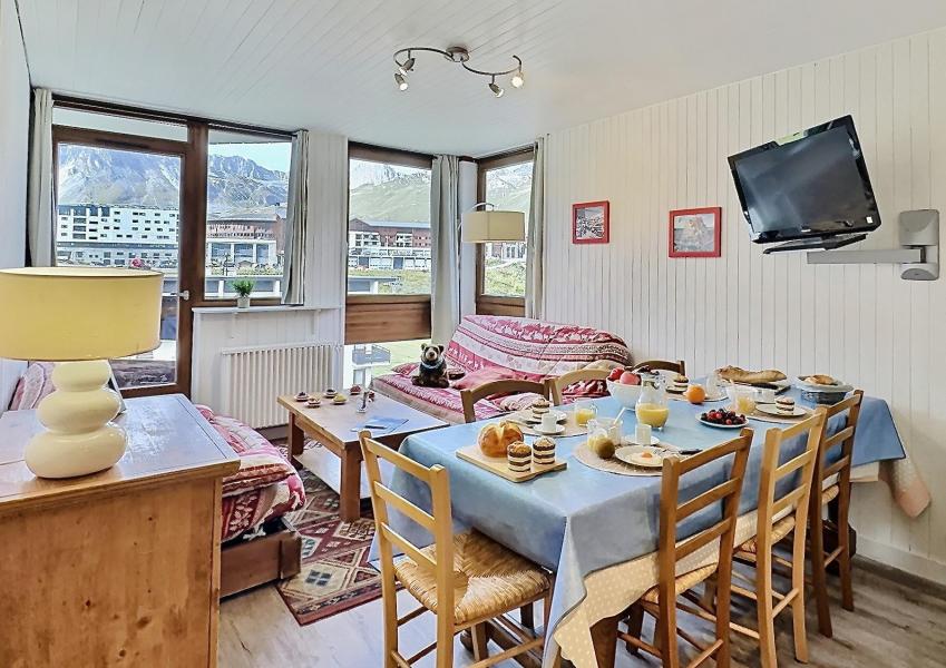 Holiday in mountain resort 4 room apartment 8 people - Résidence les Roches Rouges A ou B - Tignes - Living room
