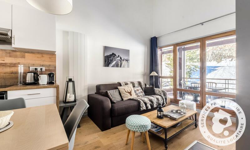 Rent in ski resort 3 room apartment 6 people (Sélection 42m²-5) - Résidence les Terrasses d'Eos - MH - Flaine - Living room