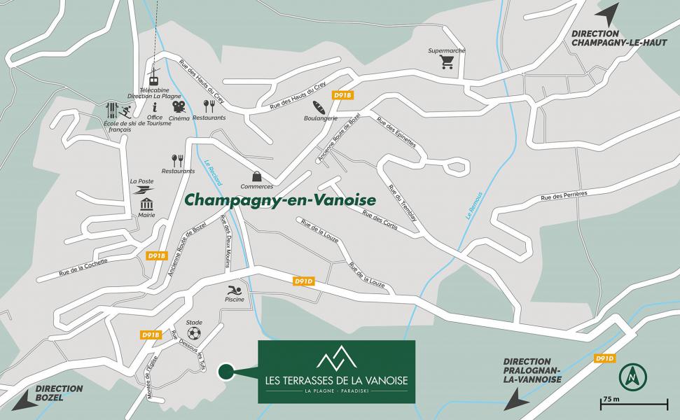 Vacances en montagne Résidence les Terrasses de la Vanoise - Champagny-en-Vanoise - Plan