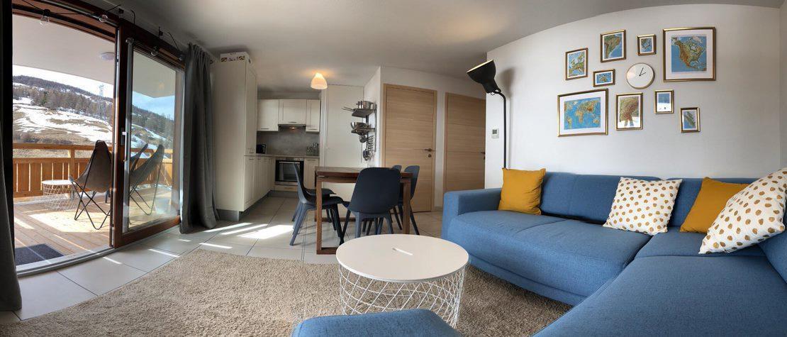 Vacaciones en montaña Apartamento 2 piezas cabina para 6 personas (33) - Résidence Les Terrasses de Vars Ste Marie  - Vars - Estancia