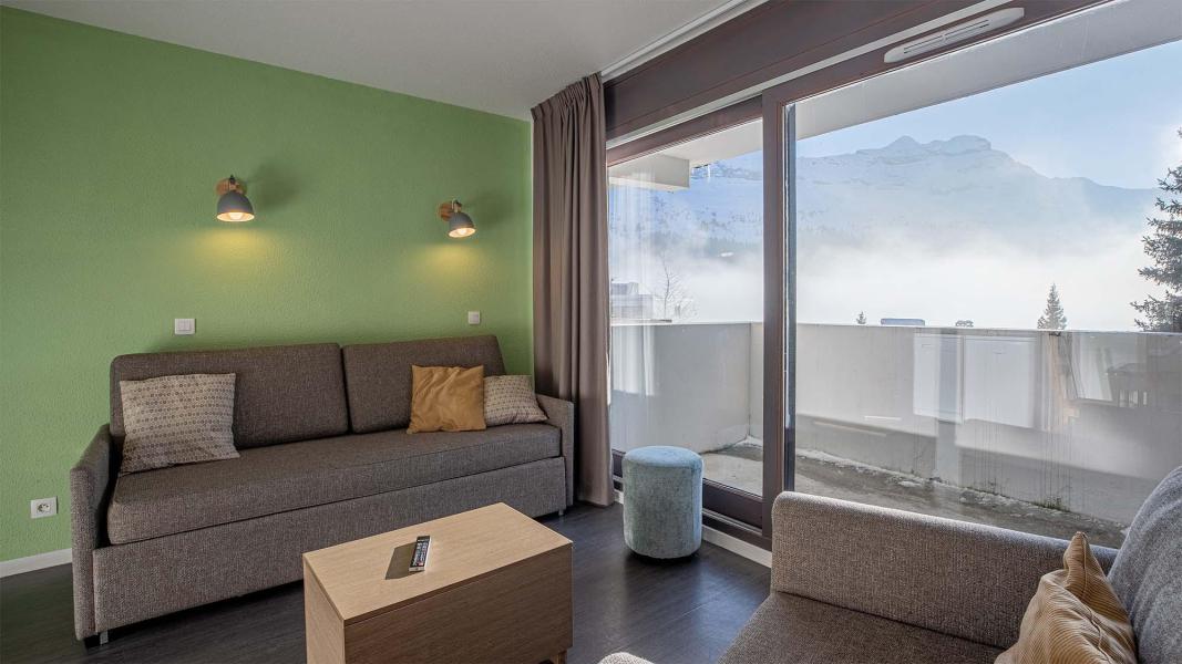 Urlaub in den Bergen 2-Zimmer-Appartment für 5 Personen (BBQ) - Résidence les Terrasses de Veret - Flaine - Wohnzimmer