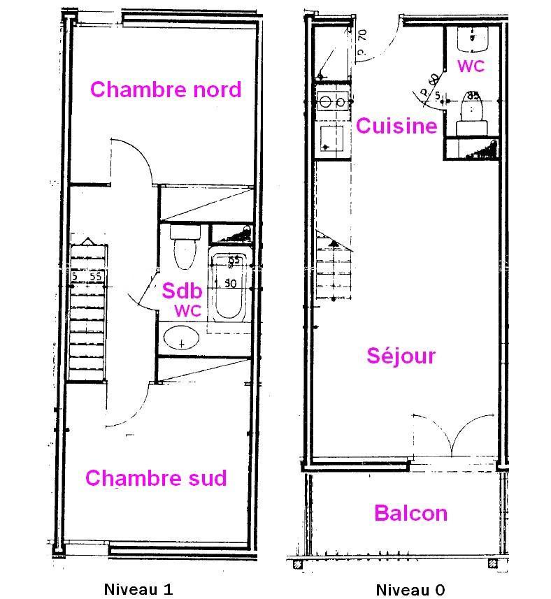 Urlaub in den Bergen 3-Zimmer-Appartment für 6 Personen (021) - Résidence Lezette 1 - Les Saisies