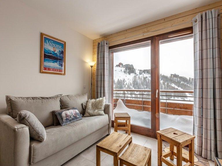 Urlaub in den Bergen 3-Zimmer-Appartment für 6 Personen (A507) - Résidence Lodges 1970 - La Plagne - Wohnzimmer