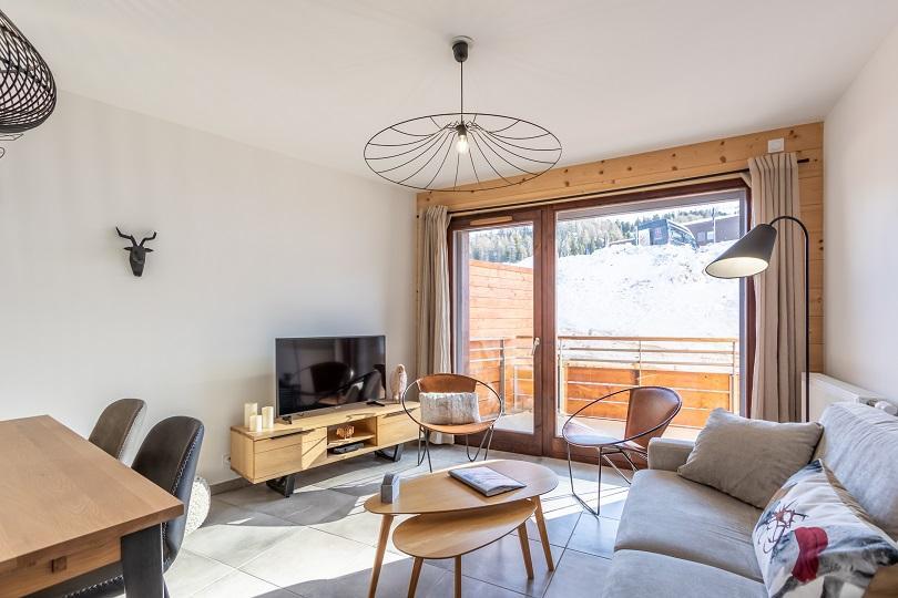 Vacanze in montagna Appartamento 3 stanze per 6 persone (A402) - Résidence Lodges 1970 - La Plagne - Soggiorno