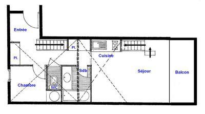 Каникулы в горах Апартаменты 3 комнат 7 чел. (130) - Résidence Mont Blanc A - Les Saisies - квартира