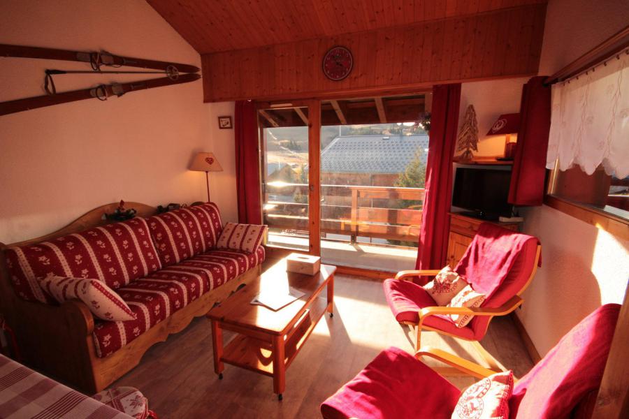 Urlaub in den Bergen Wohnung 2 Mezzanine Zimmer 6 Leute (155) - Résidence Mont Blanc A - Les Saisies - Wohnzimmer