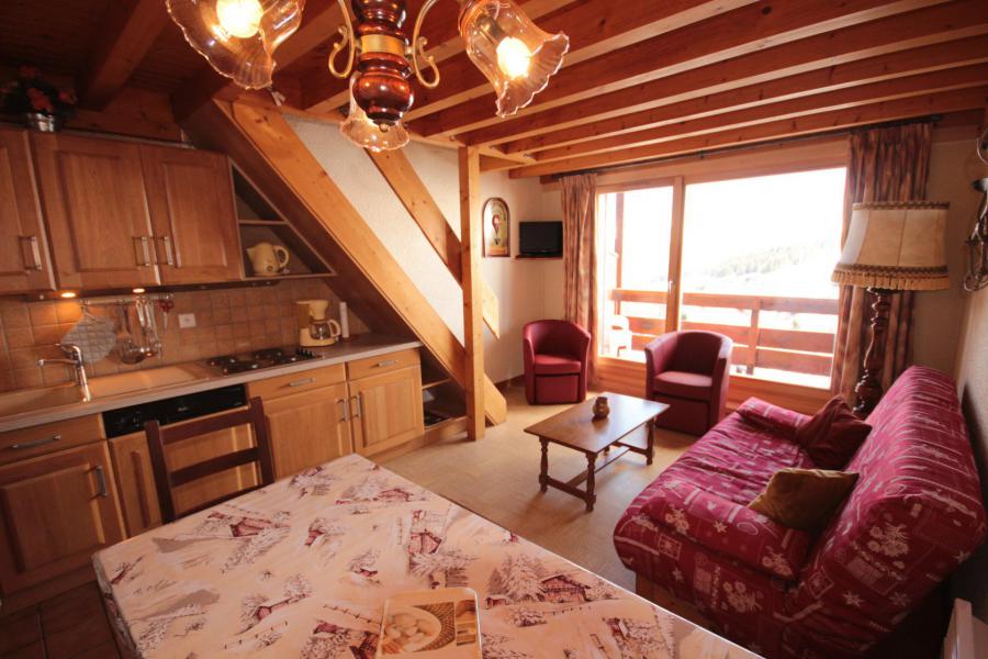Urlaub in den Bergen Wohnung 3 Mezzanine Zimmer 8 Leute (129) - Résidence Mont Blanc A - Les Saisies - Wohnzimmer