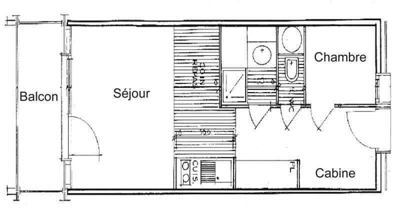 Wakacje w górach Apartament 2 pokojowy 5 osób (316) - Résidence Mont Blanc C - Les Saisies - Zakwaterowanie