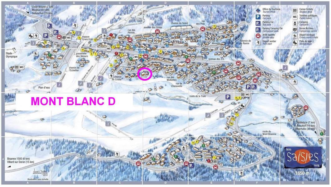 Vacances en montagne Résidence Mont Blanc D - Les Saisies - Plan