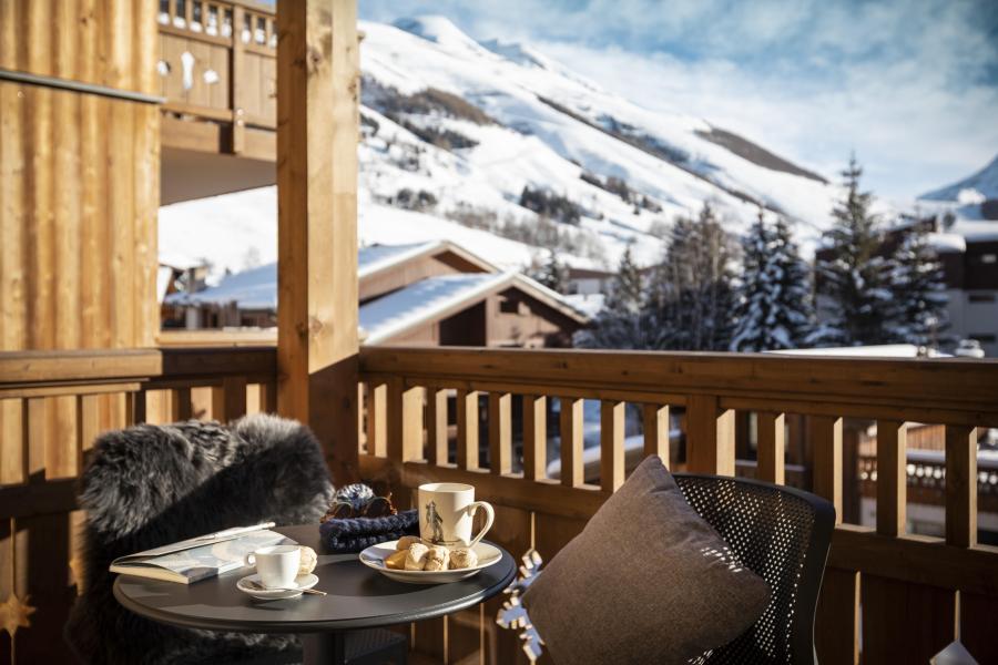 Vacaciones en montaña Apartamento 3 piezas cabina para 8 personas - Résidence Neige et Soleil - Les 2 Alpes - Balcón
