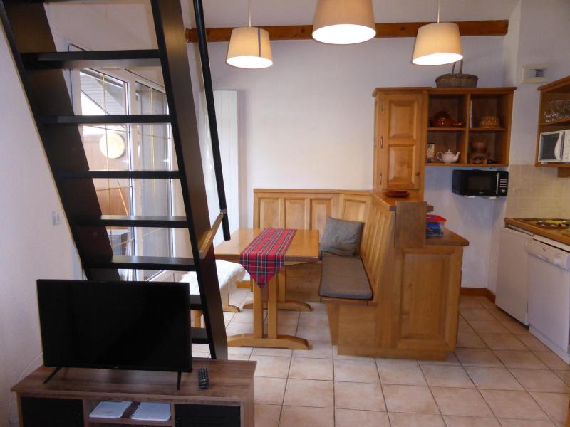 Vakantie in de bergen Studio mezzanine 4 personen (CT839) - Résidence Palmes d'Or - Les Contamines-Montjoie - Woonkamer