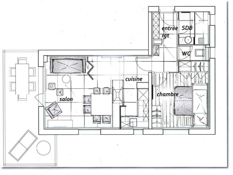 Urlaub in den Bergen 2-Zimmer-Appartment für 5 Personen (4) - Résidence Pascal - La Clusaz - Plan