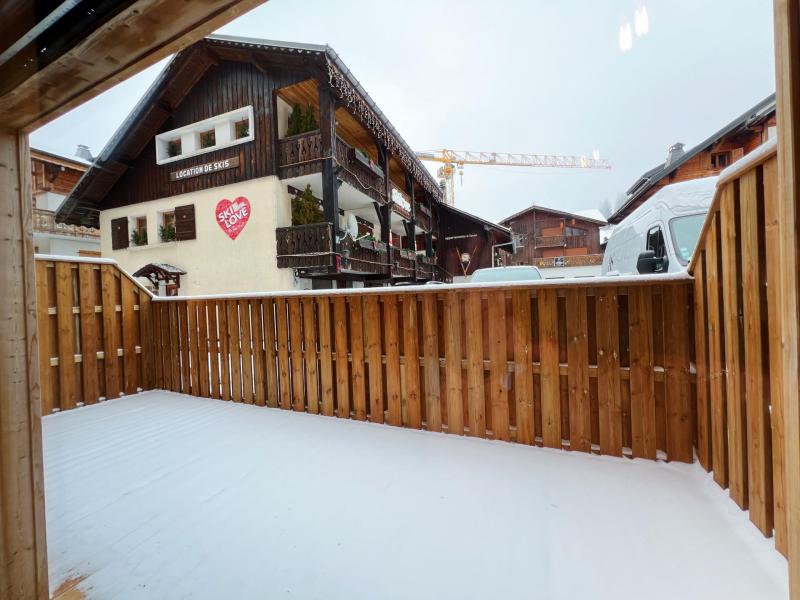 Urlaub in den Bergen 2-Zimmer-Holzhütte für 5 Personen - Résidence Pearl - Les Gets - Terrasse