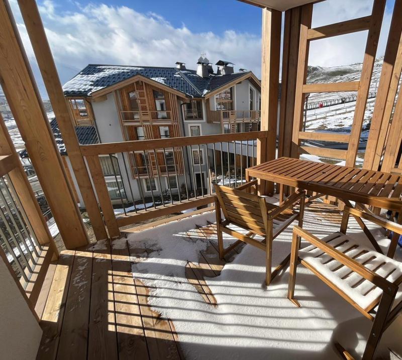 Holiday in mountain resort 2 room apartment cabin 4 people (B37) - Résidence Phoenix B - Alpe d'Huez - Balcony