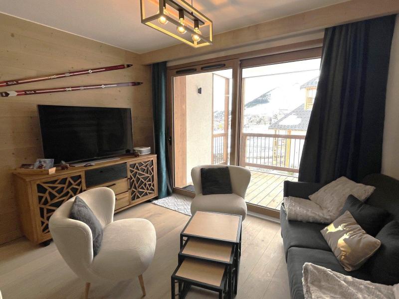 Urlaub in den Bergen 2-Zimmer-Holzhütte für 4 Personen (B28) - Résidence Phoenix B - Alpe d'Huez - Wohnzimmer