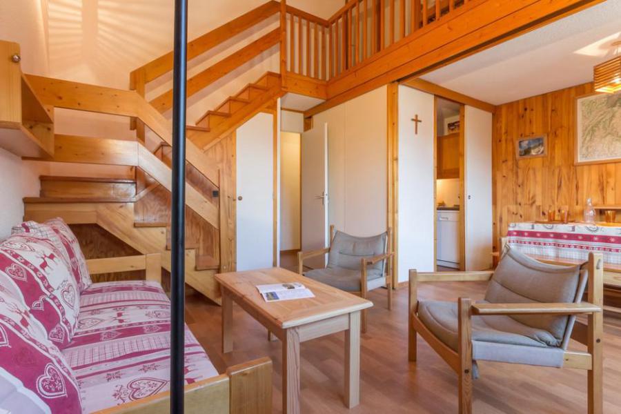 Vakantie in de bergen Appartement 3 kamers mezzanine 8 personen (20) - Résidence Porte de Montchavin - Montchavin La Plagne - Woonkamer