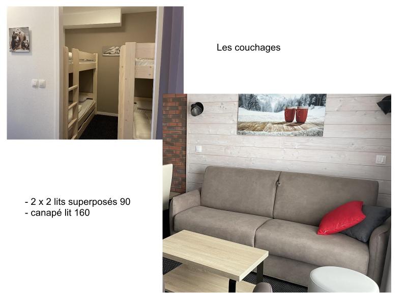 Holiday in mountain resort Studio sleeping corner 6 people (P08) - Résidence Portillo - Gourette