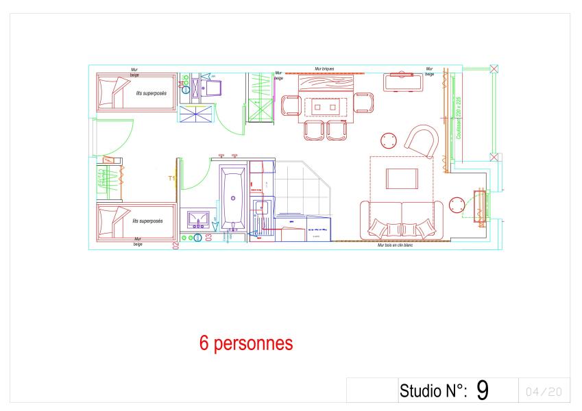 Vakantie in de bergen Studio bergnis 6 personen (P09) - Résidence Portillo - Gourette