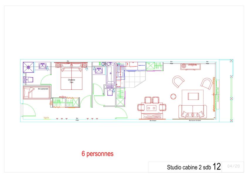 Wakacje w górach Apartament 2 pokojowy z alkową 6 osób (P12) - Résidence Portillo - Gourette