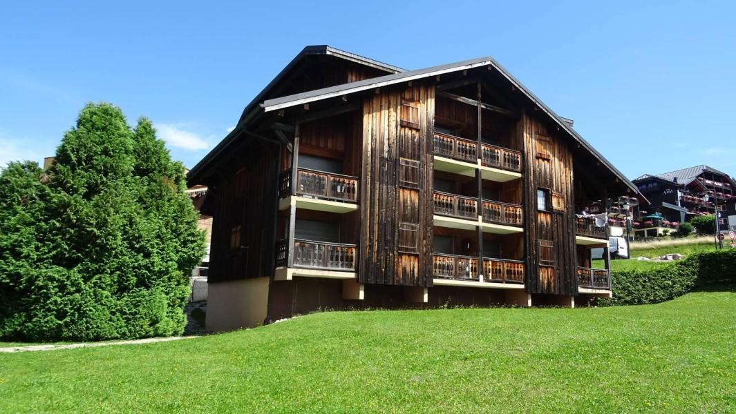 Ski verhuur Appartement 2 kabine kamers 5 personen (212) - Résidence Praz du Soleil - Les Gets - Buiten zomer