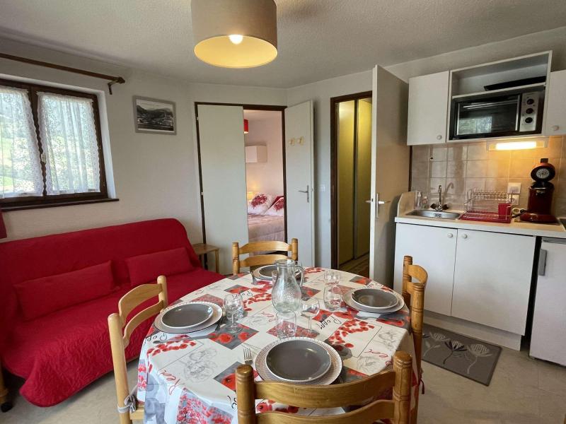 Vakantie in de bergen Appartement 2 kamers 4 personen (A07) - Résidence Praz les Pistes - Praz sur Arly - Woonkamer