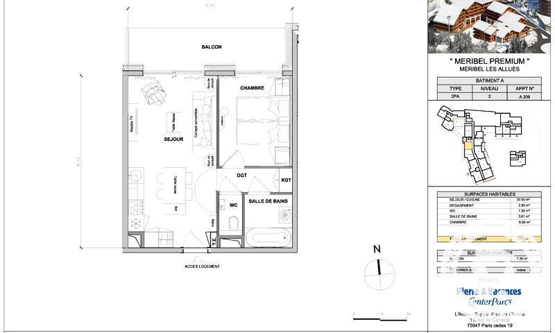Wynajem na narty Apartament 2 pokojowy 4 osób (Prestige 37m²-2) - Résidence Premium l'Hévana - Maeva Home - Méribel - Na zewnątrz latem