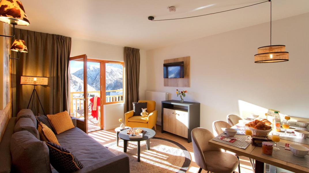Holiday in mountain resort Résidence Prestige Rochebrune Les Cimes - Orcières Merlette 1850 - Living room