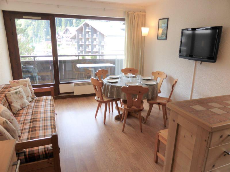 Vakantie in de bergen Appartement 3 kamers 6 personen (D75/R571) - Résidence Rochasset - Les Contamines-Montjoie - Woonkamer
