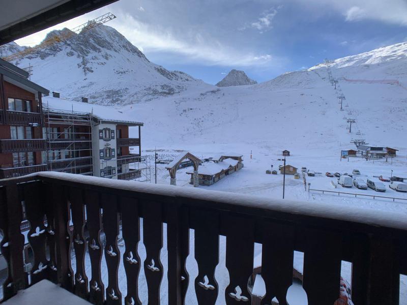 Holiday in mountain resort Studio sleeping corner 4 people (136) - Résidence Rond Point des Pistes B - Tignes - Terrace